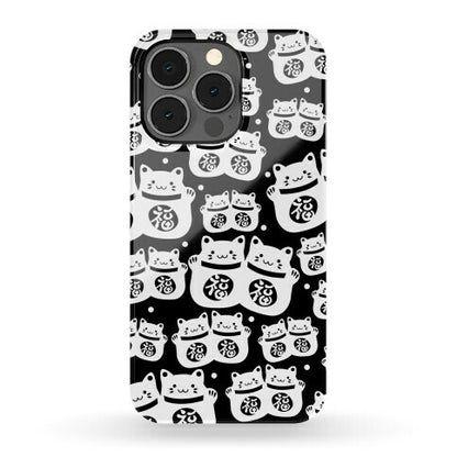 Lucky Cat Pattern Phone Case