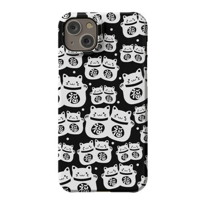 Lucky Cat Pattern Phone Case