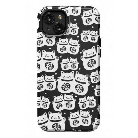 Lucky Cat Pattern Phone Case