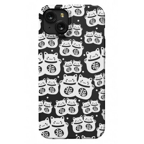 Lucky Cat Pattern Phone Case