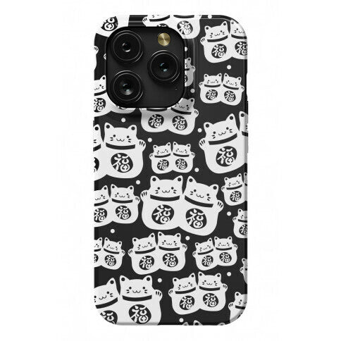 Lucky Cat Pattern Phone Case