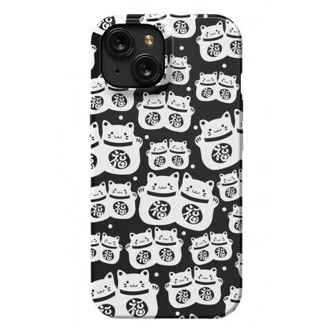 Lucky Cat Pattern Phone Case
