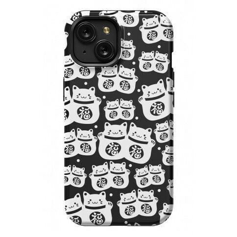 Lucky Cat Pattern Phone Case