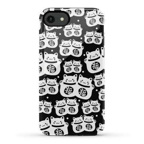 Lucky Cat Pattern Phone Case