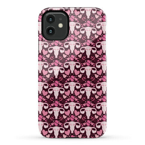 Uterus Pattern Phone Case