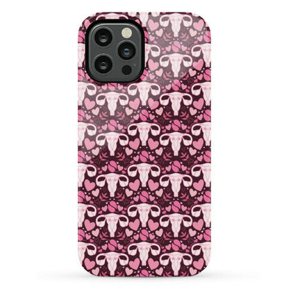 Uterus Pattern Phone Case