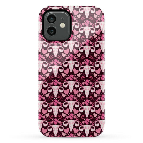 Uterus Pattern Phone Case