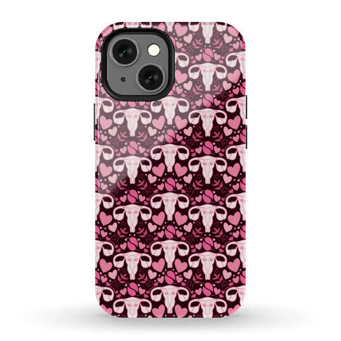 Uterus Pattern Phone Case