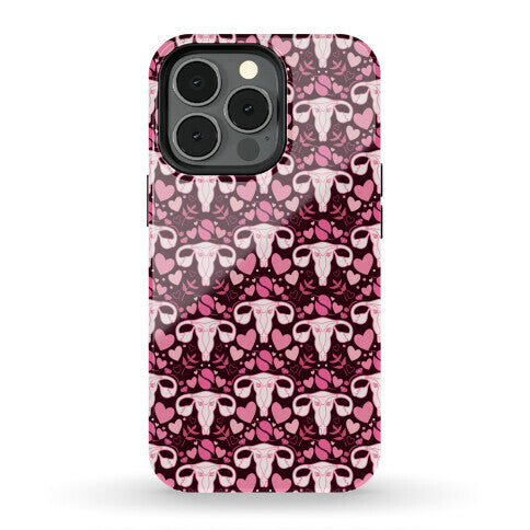 Uterus Pattern Phone Case