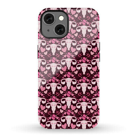 Uterus Pattern Phone Case