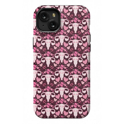 Uterus Pattern Phone Case