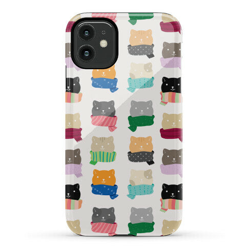 Cats In Scarfs Pattern Phone Case