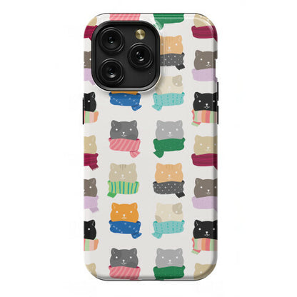 Cats In Scarfs Pattern Phone Case