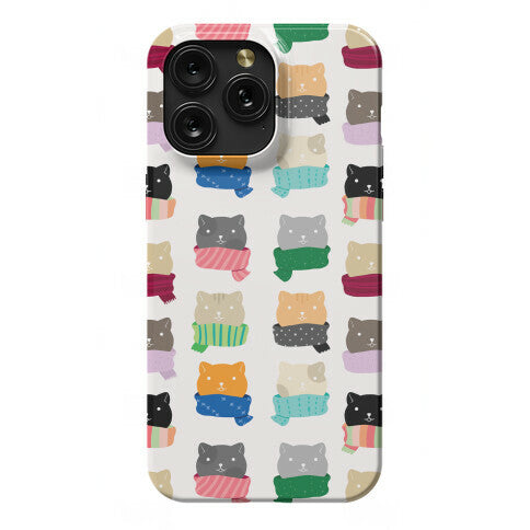 Cats In Scarfs Pattern Phone Case