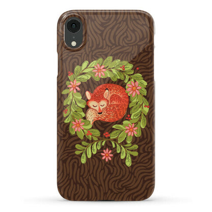 Sleeping Fox Wreath Phone Case