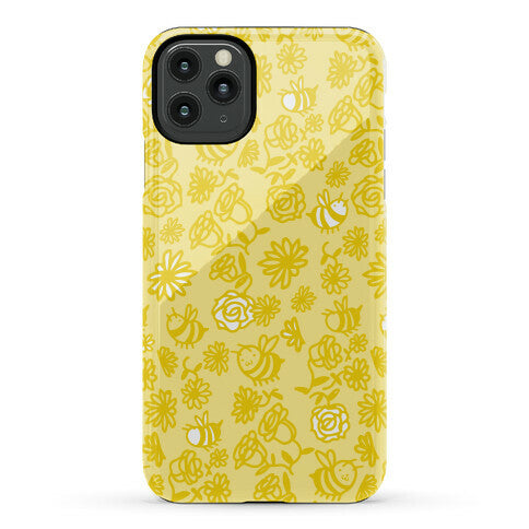 Bee And Flower Pattern Phone Case