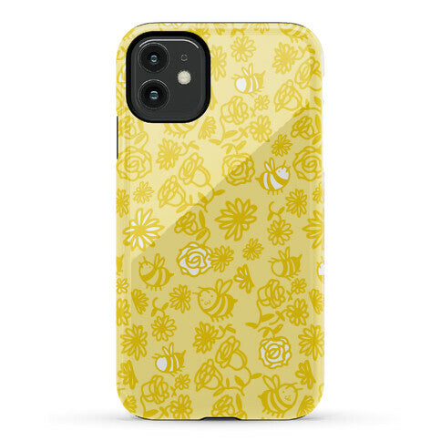 Bee And Flower Pattern Phone Case