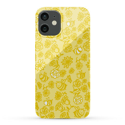 Bee And Flower Pattern Phone Case