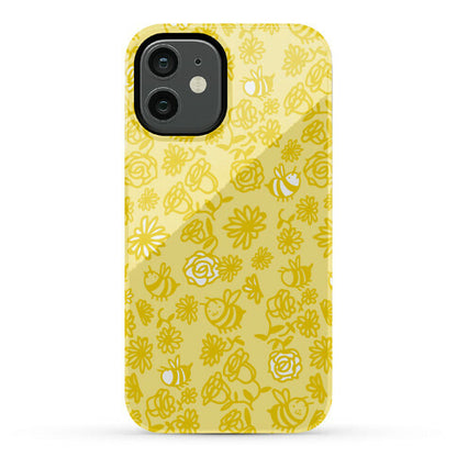 Bee And Flower Pattern Phone Case