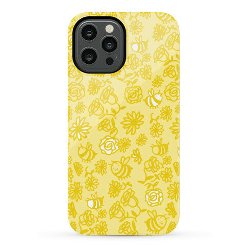 Bee And Flower Pattern Phone Case