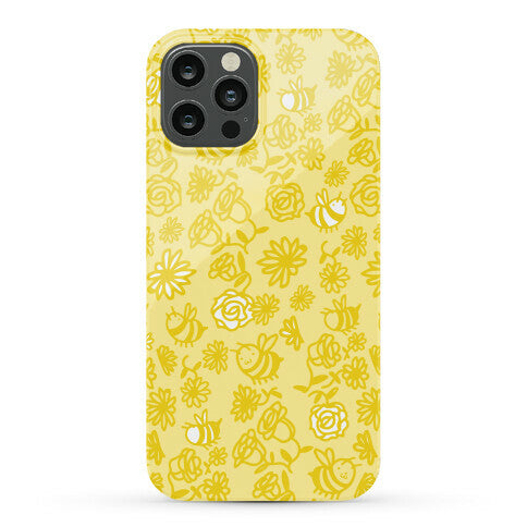 Bee And Flower Pattern Phone Case