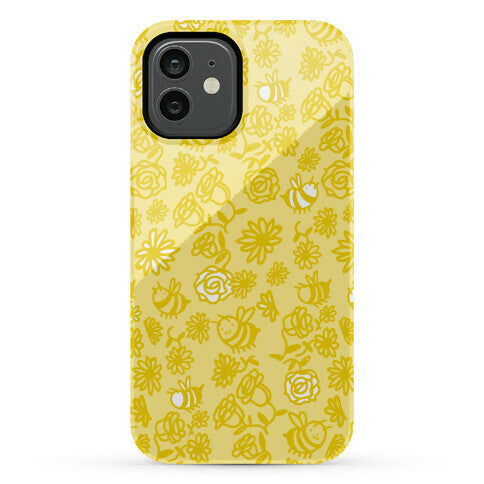 Bee And Flower Pattern Phone Case