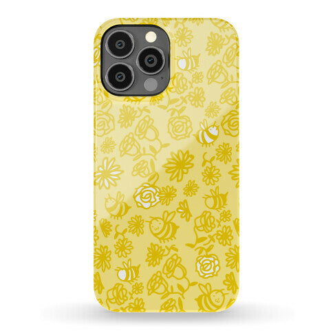 Bee And Flower Pattern Phone Case