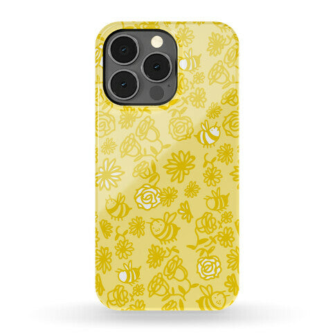 Bee And Flower Pattern Phone Case