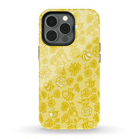 Bee And Flower Pattern Phone Case