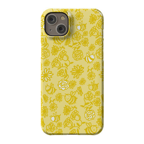 Bee And Flower Pattern Phone Case