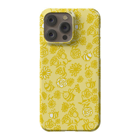 Bee And Flower Pattern Phone Case