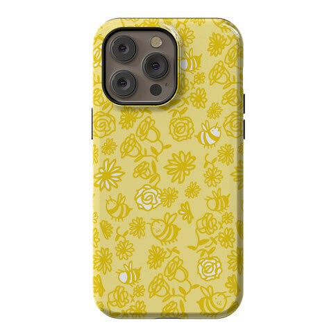 Bee And Flower Pattern Phone Case