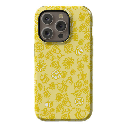 Bee And Flower Pattern Phone Case