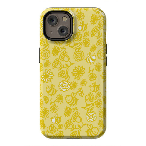 Bee And Flower Pattern Phone Case