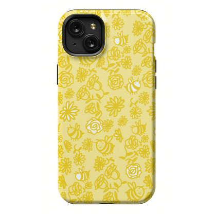 Bee And Flower Pattern Phone Case