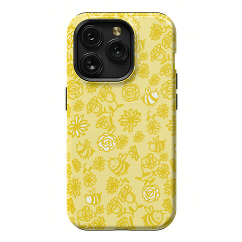 Bee And Flower Pattern Phone Case