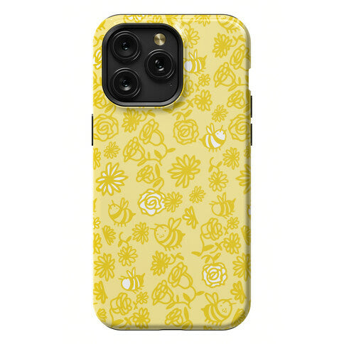 Bee And Flower Pattern Phone Case