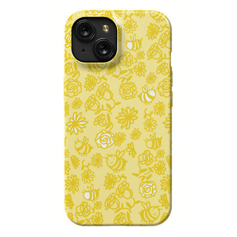 Bee And Flower Pattern Phone Case