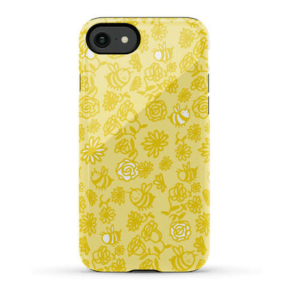 Bee And Flower Pattern Phone Case