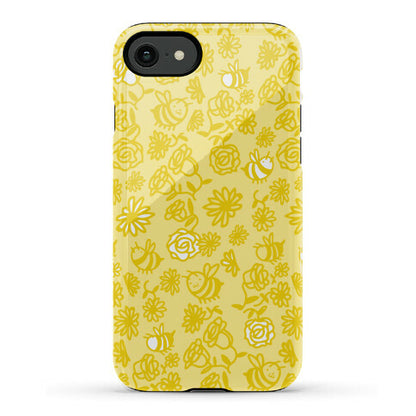 Bee And Flower Pattern Phone Case