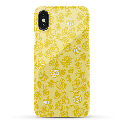 Bee And Flower Pattern Phone Case