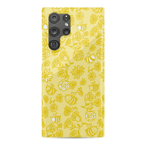 Bee And Flower Pattern Phone Case