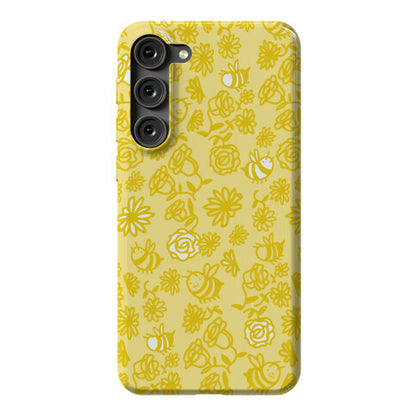 Bee And Flower Pattern Phone Case