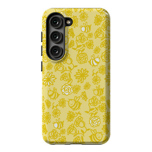 Bee And Flower Pattern Phone Case