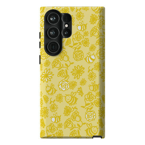 Bee And Flower Pattern Phone Case
