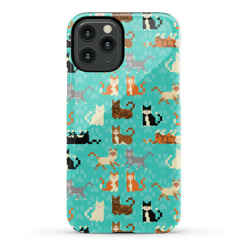 Cute Pixel Kitty Cats Phone Case