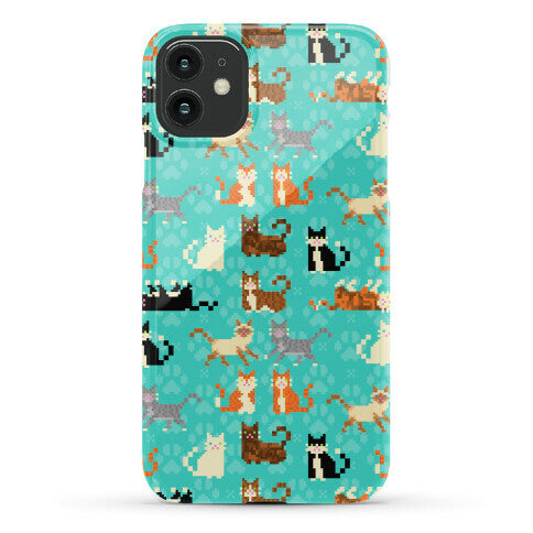 Cute Pixel Kitty Cats Phone Case