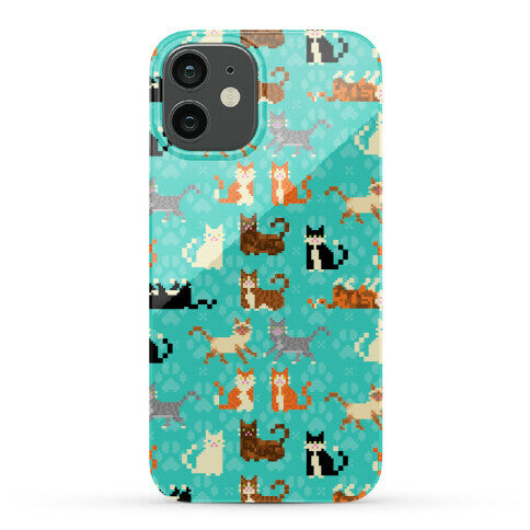 Cute Pixel Kitty Cats Phone Case