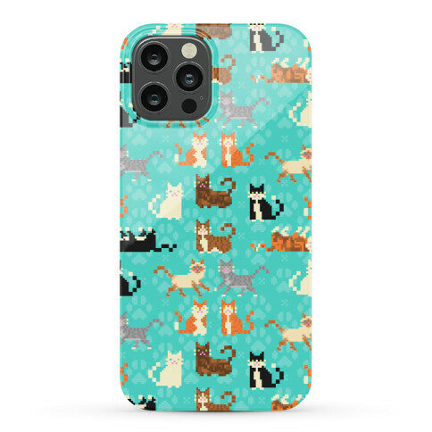 Cute Pixel Kitty Cats Phone Case