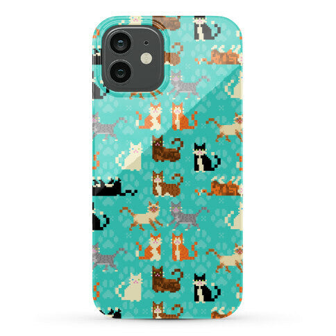 Cute Pixel Kitty Cats Phone Case